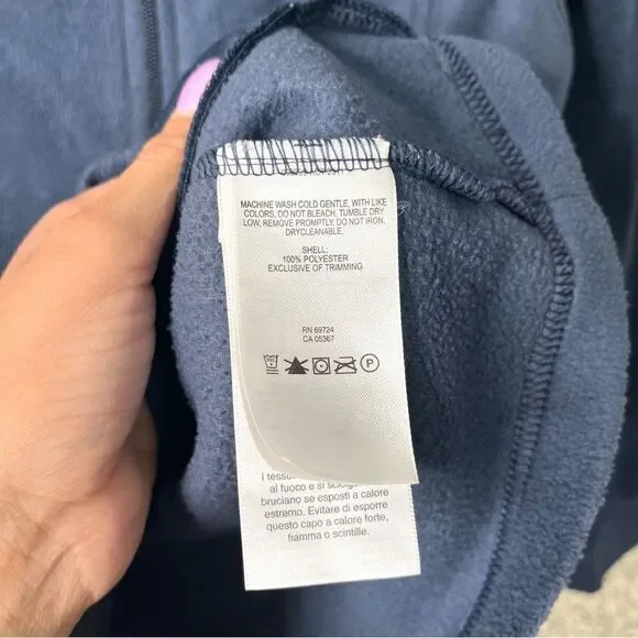 Columbia Jacket Boys M 10/12 Steens Mountain II Navy Blue Fleece Zip Up - Picture 5 of 6